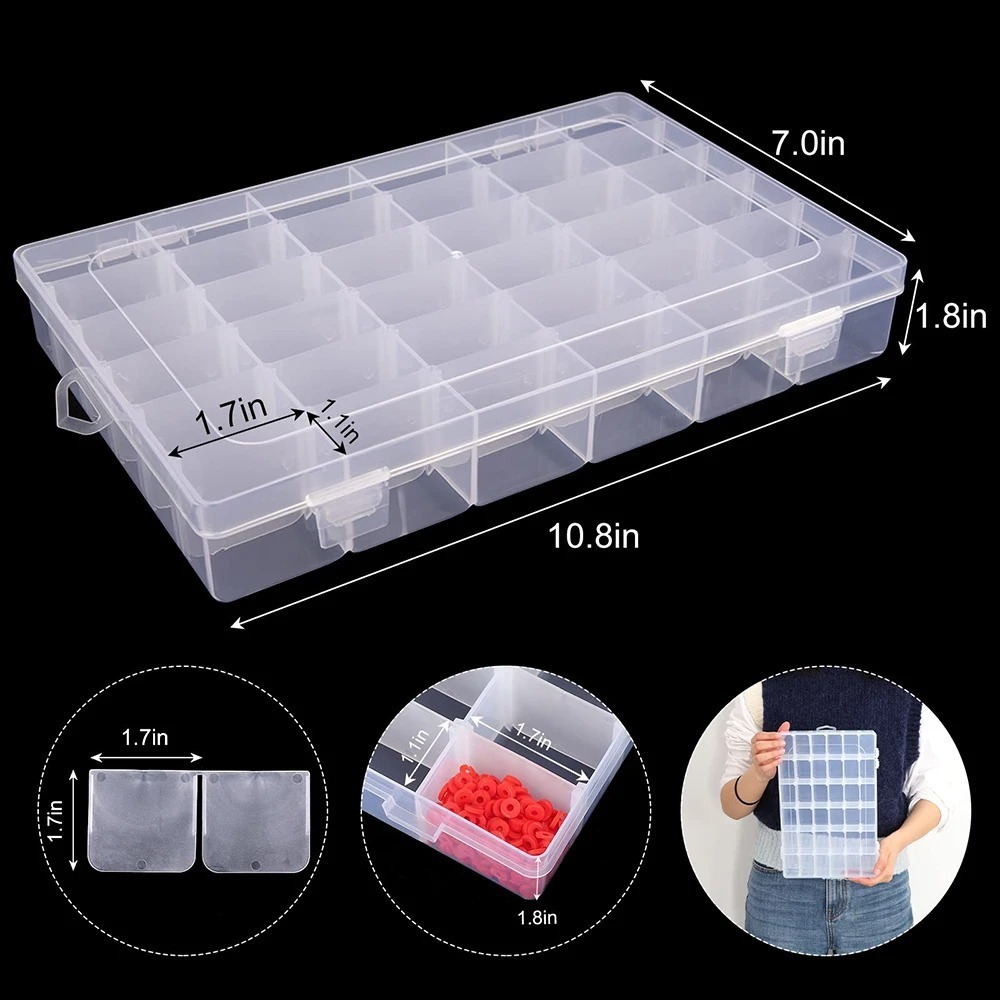 Home Improvement Binford Tools - Portable 24/36 Grids Storage Box Detachable