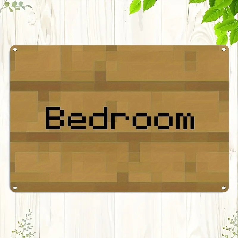 Vintage Pixel Art Bedroom Sign - Home Improvement Game recension och pris