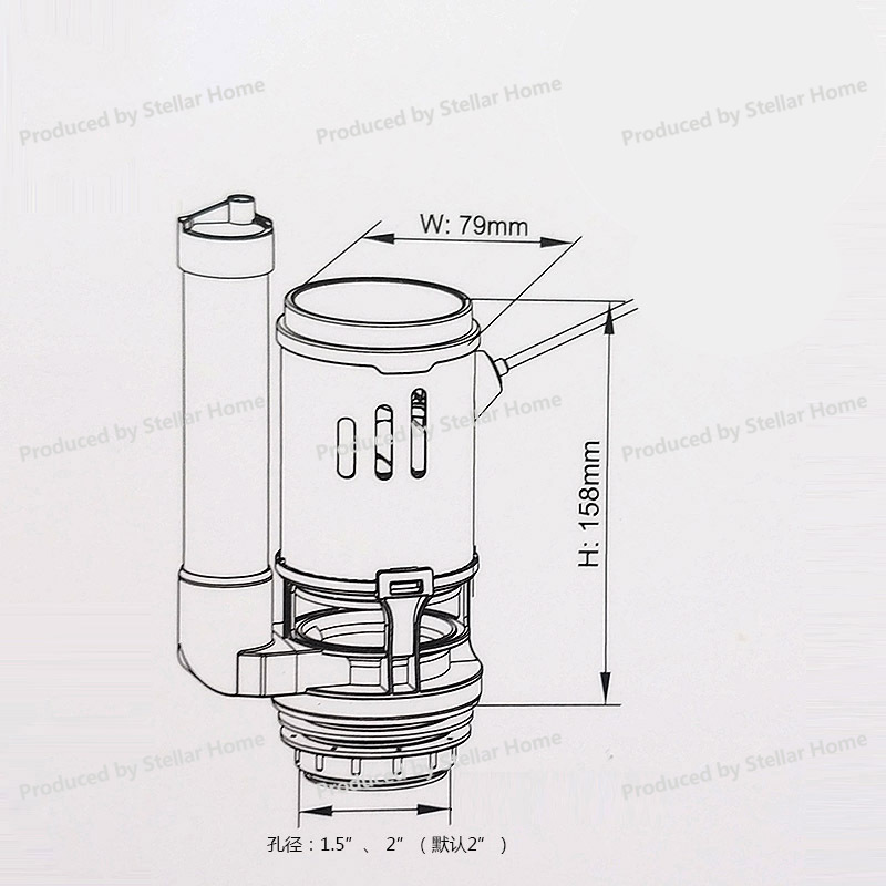 Front Wrench Type Wire Control - Toilet Flush Valve recension och pris
